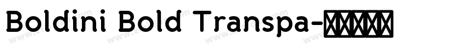 Boldini Bold Transpa字体转换